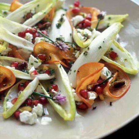 Endive Salad with Persimmon and Pomegranate