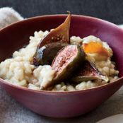 Soy Milk-Arborio Rice Pudding with Poached Figs