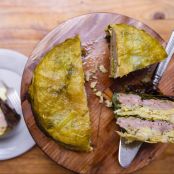 Stuffed Cabbage Cake with Sausage