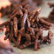 Chocolate Chow Mein Noodle Haystack Cookies