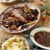 Brisket with Mushroom-and-Onion Gravy