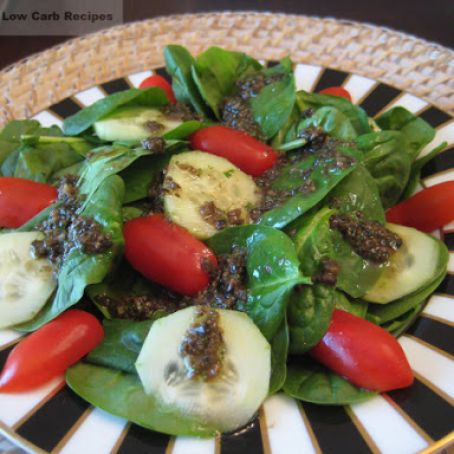 Spinach with Olive Dressing
