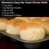 Easy no Yeast Dinner Rolls