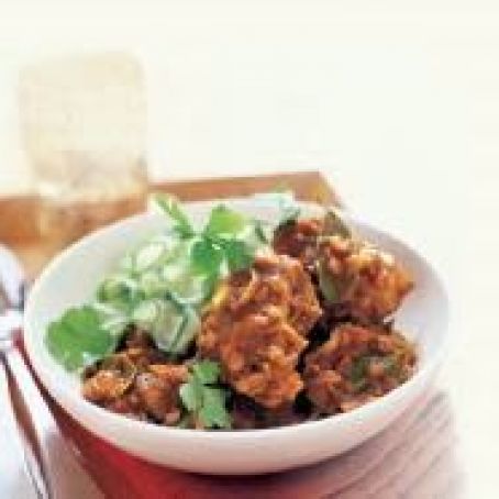 Chicken and Lentil Curry with Cucumber Yogurt