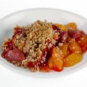 Peach and Strawberry Crumble
