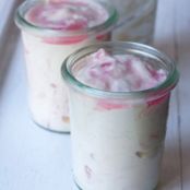 Strawberry Custard Fool with Strawberry Syrup