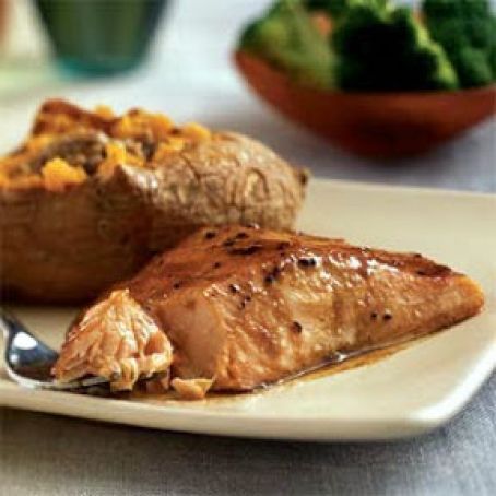 Sweet-Spicy Glazed Salmon