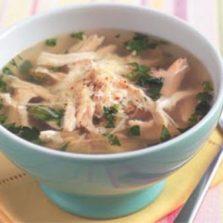 Chicken garlic and herb broth