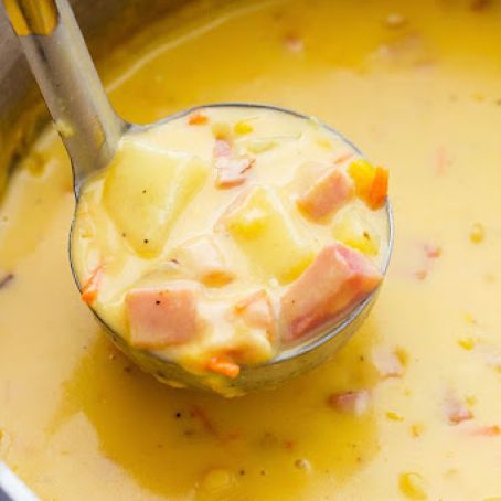 Cheesy Ham and Potato Soup