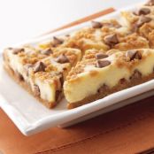 Chocolate and peanut butter cheesecake bars