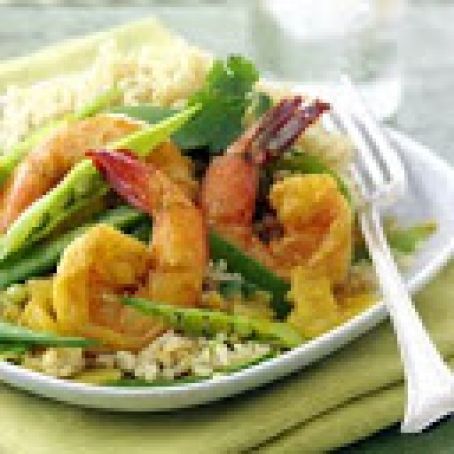 Quinoa and Curried Shrimp