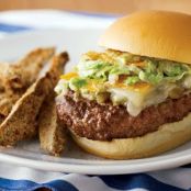 Southwest Green Chile Burgers With Portabella Fries