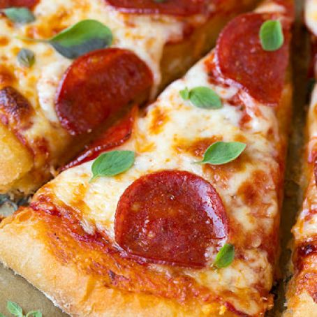 Pepperoni Pizza (Homemade Dough and Pizza Sauce Recipes)
