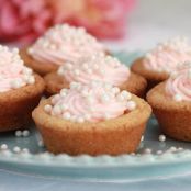 Pink Champagne Buttercream Cookie Cups