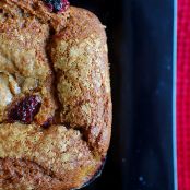 gooey pumpkin cranberry bread