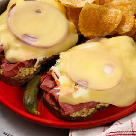 Open-Face Pastrami Melts