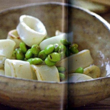 Squid with Edamame