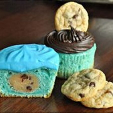 Cookie Dough Monster Cupcakes