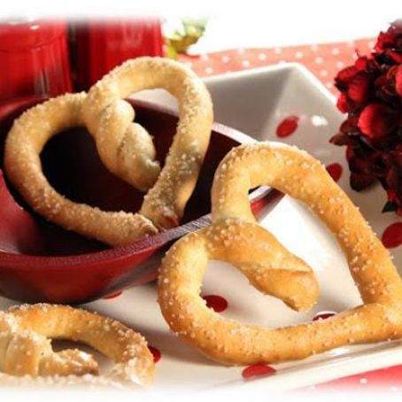 Heart Shaped Soft Pretzels