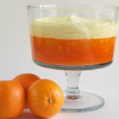 Mandarin Orange Jello with Lemon Pudding