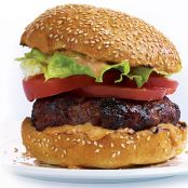 Bison Burgers with Thousand Island Barbecue Dressing