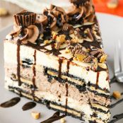 Reeses Peanut Butter Chocolate Icebox Cake