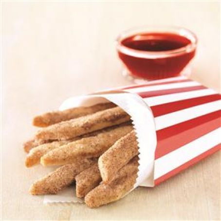 Pie Fries with Strawberry Glaze