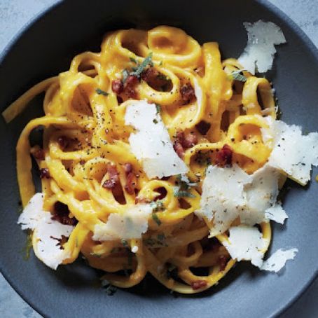 Winter Squash Carbonara with Pancetta and Sage