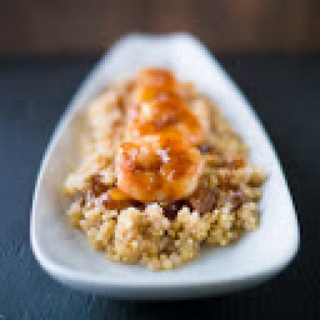 Teriyaki Shrimp with Sweet Raisin Walnut Quinoa!