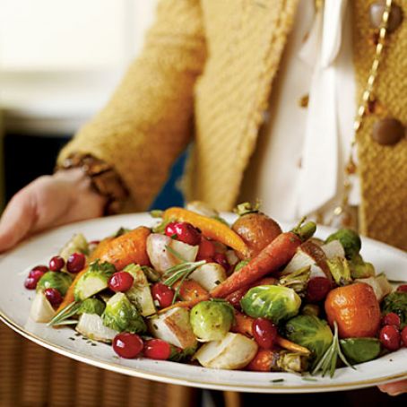 Cranberry Roasted Winter Vegetables
