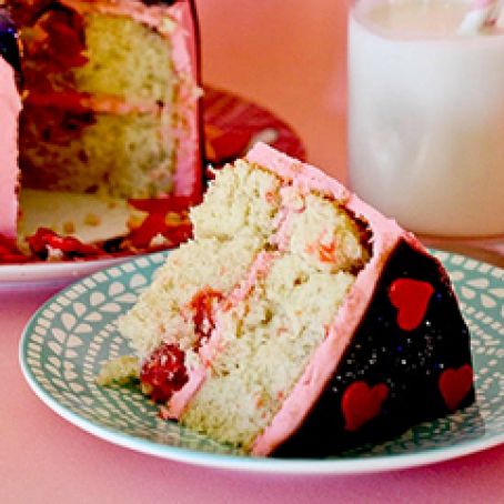 Cherry Vanilla Tuxedo Cake