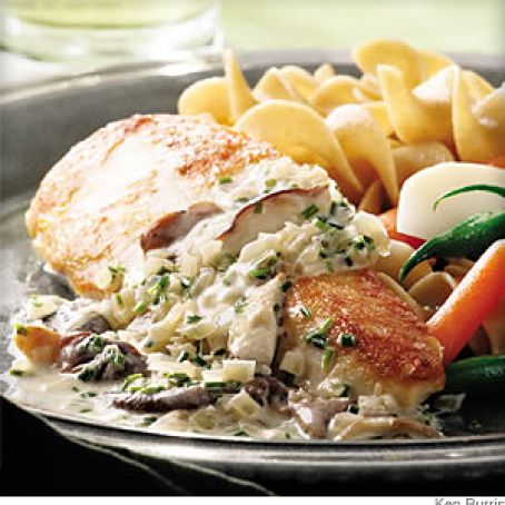 Chicken Breasts With Mushroom Cream Sauce for 2