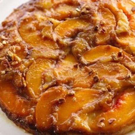 Caramelized Peach Upside-Down Coffee Cake