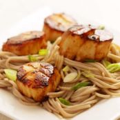 Miso-Glazed Scallops with Soba Noodles - Recipe.com