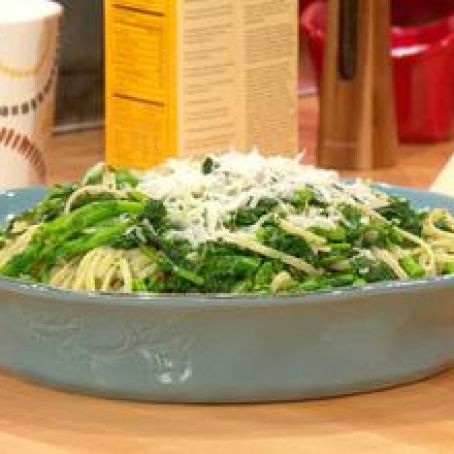 Linguini with Rabe and Parsley Pesto