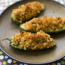 cheesy, sausage stuffed jalapenos