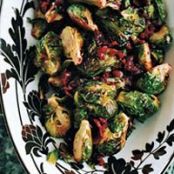 Roasted Brussels Sprouts with Cranberry Brown Butter