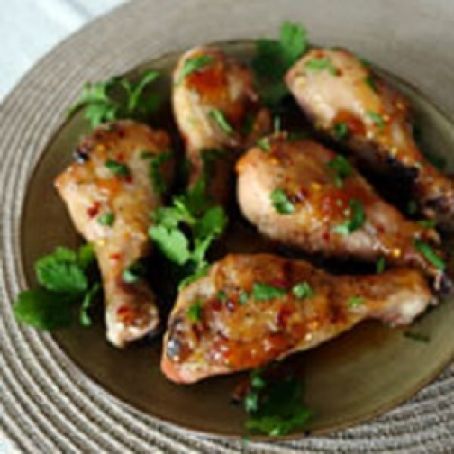 Orange-Ginger Glazed Chicken Drumsticks