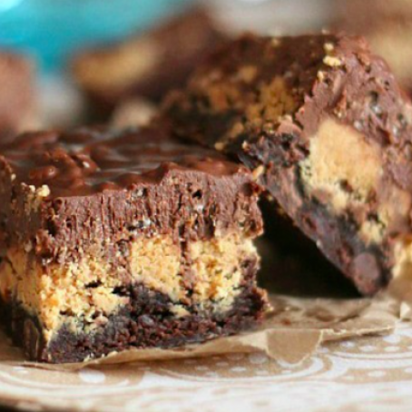 Peanut Butter Cup Crack Brownies