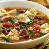 Italian pasta and bean soup