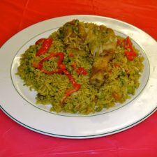 Rice with Chicken (Peruvian Arroz con Pollo)