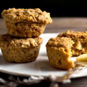 Butternut Squash Oat Muffins With Candied Ginger