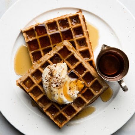 Coffee-Flavored Belgian Waffles