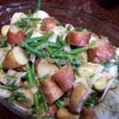 Potato Salad with Haricots Verts Roquefort, and Walnuts