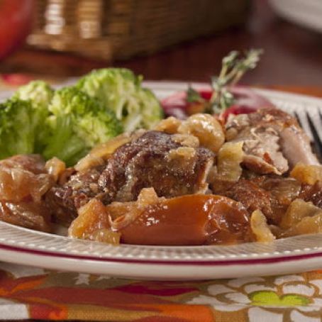 Pork Butt with Apples & Bacon