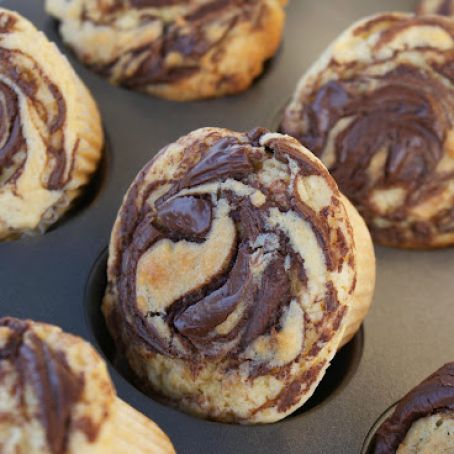 Self-frosting Nutella Cupcakes  adapted from these ones.