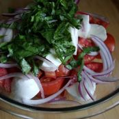 Tomato, Basil, Mozzarella Salad with Balsamic Vinaigrette