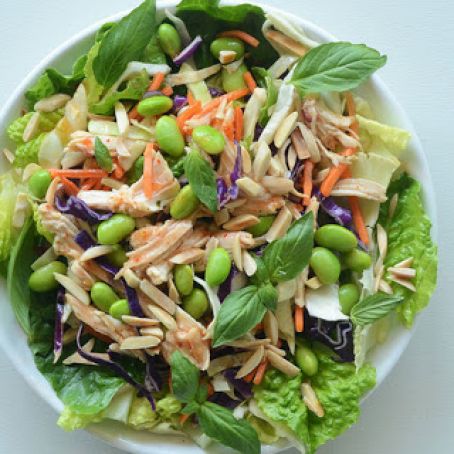 Chicken-Edamame Salad with Sweet Chili Vinaigrette