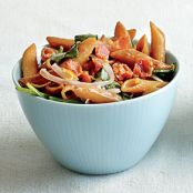 Skillet-Toasted Penne with Bacon and Spinach
