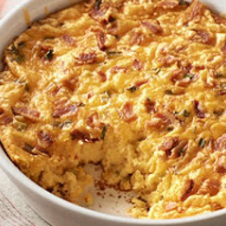 Bacon & Cheddar Corn Pudding